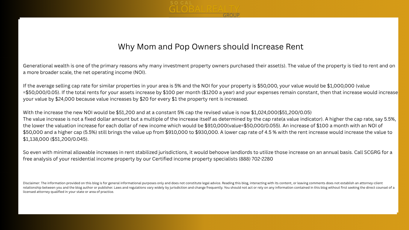 Why Mom and Pop Owners Should Increase Rent