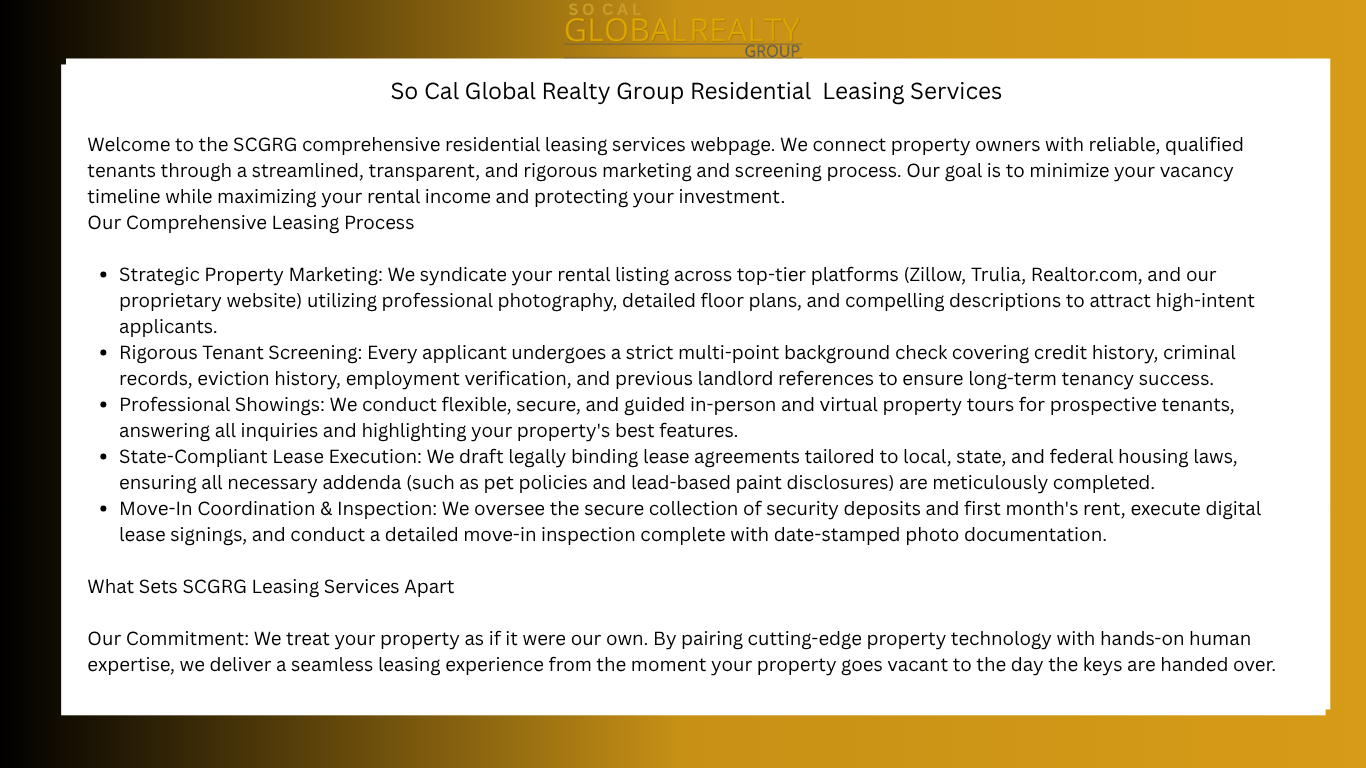 Residential Leasing Services